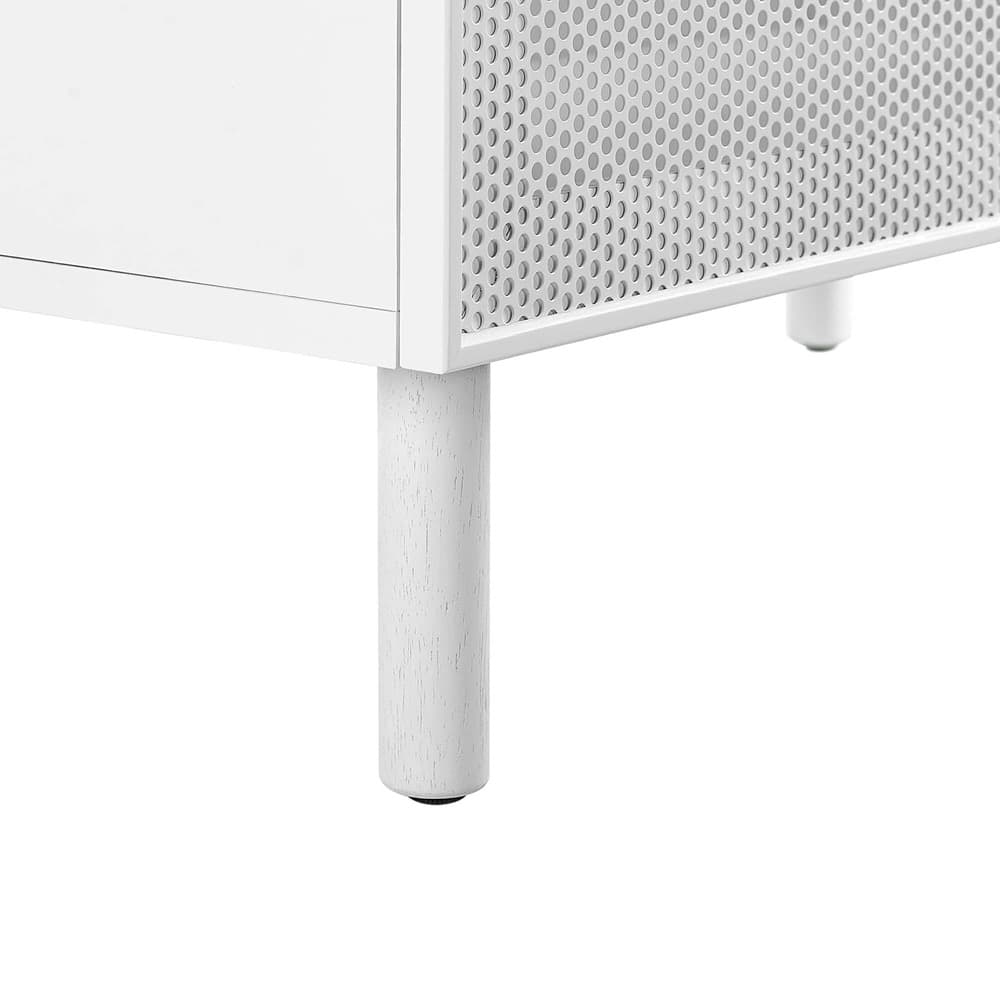 Calla 36" Perforated Metal Bathroom Vanity in Black White by Modway - Image 9