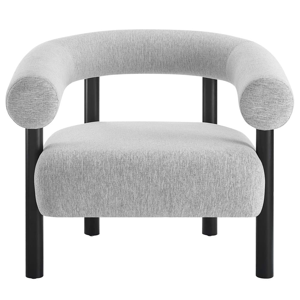 Sable Upholstered Fabric Armchair in Light Gray Black by Modway - Image 6