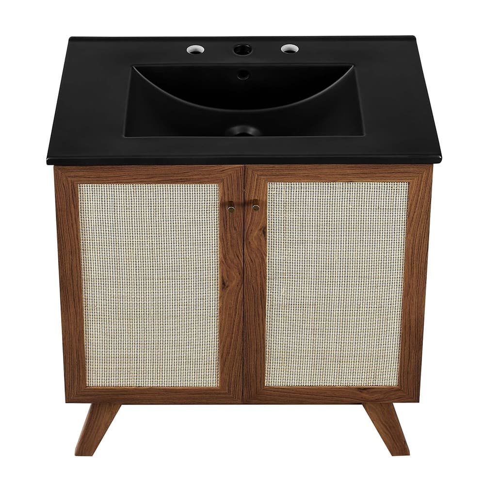 Soma 30" Bathroom Vanity in Walnut Black by Modway - Image 12