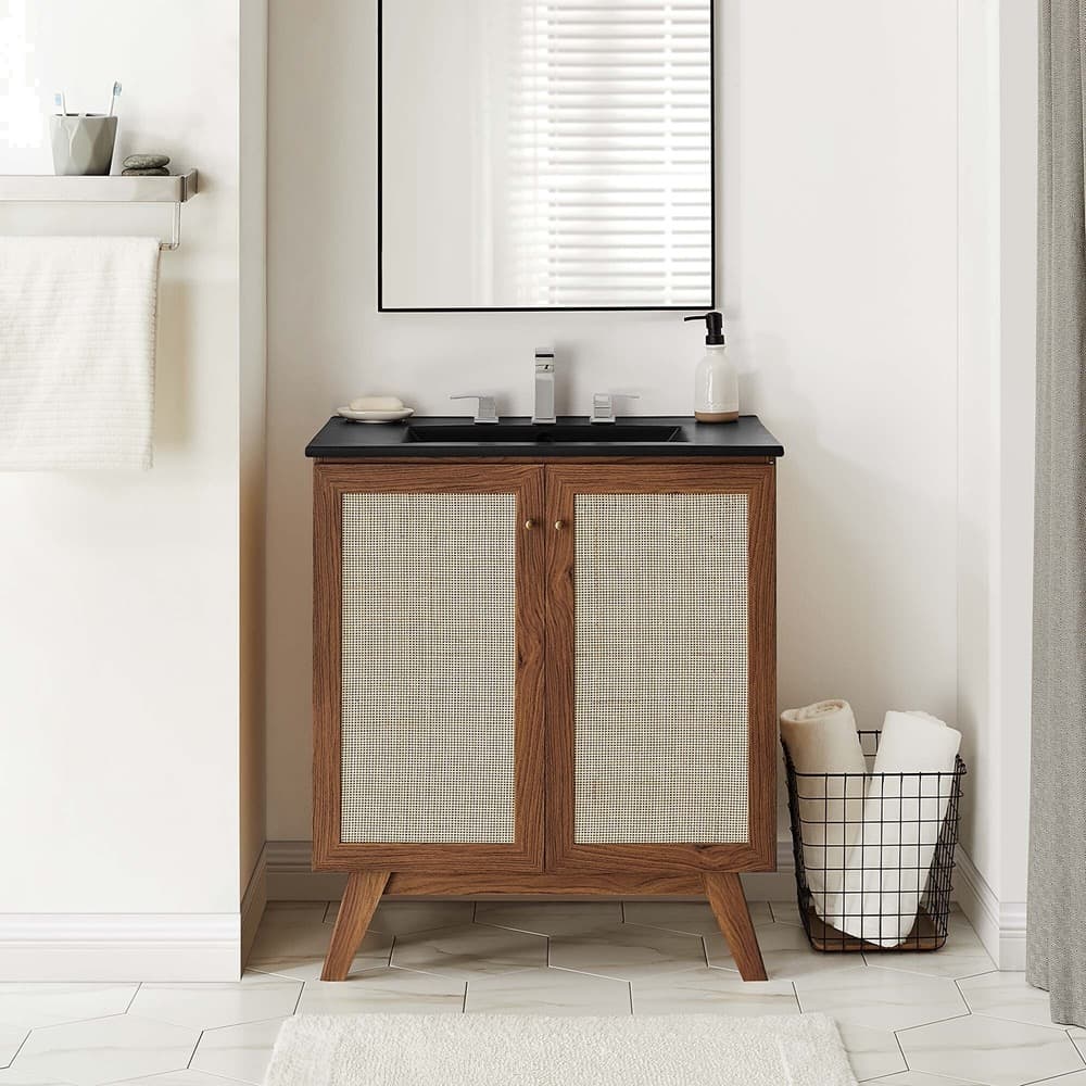 Soma 30" Bathroom Vanity in Walnut Black by Modway - Image 15