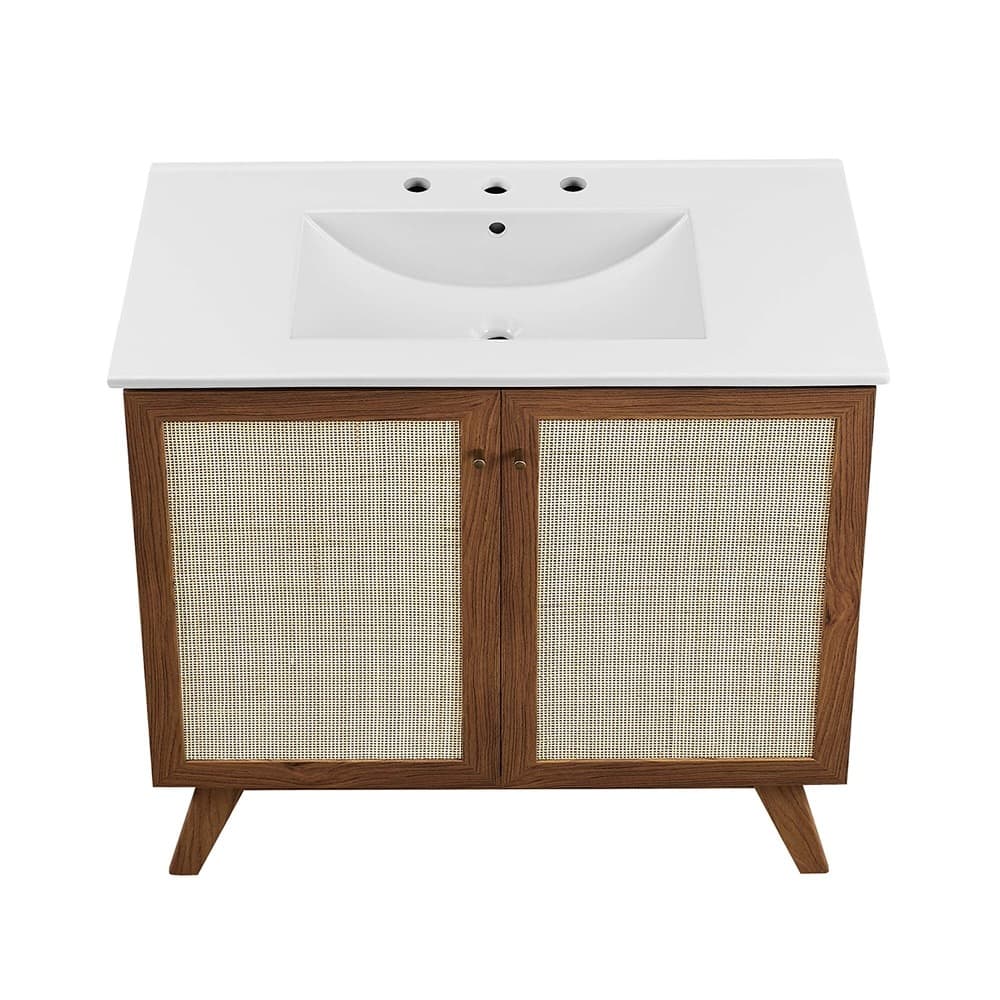 Soma 36" Bathroom Vanity in Walnut White by Modway - Image 12