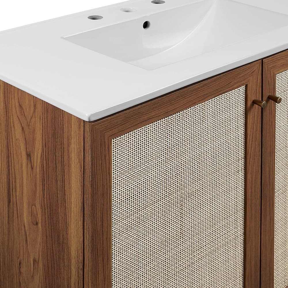 Soma 36" Bathroom Vanity in Walnut White by Modway - Image 13