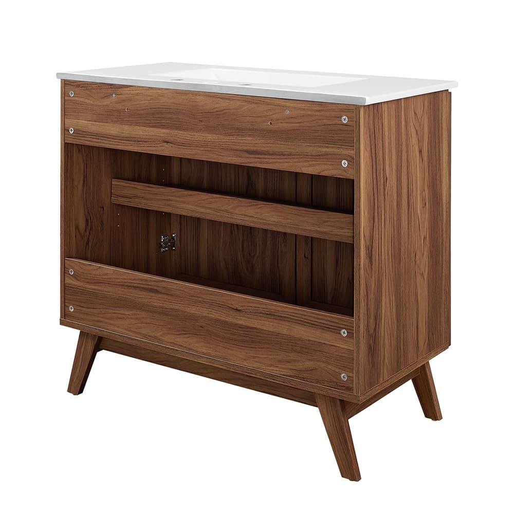 Soma 36" Bathroom Vanity in Walnut White by Modway - Image 5