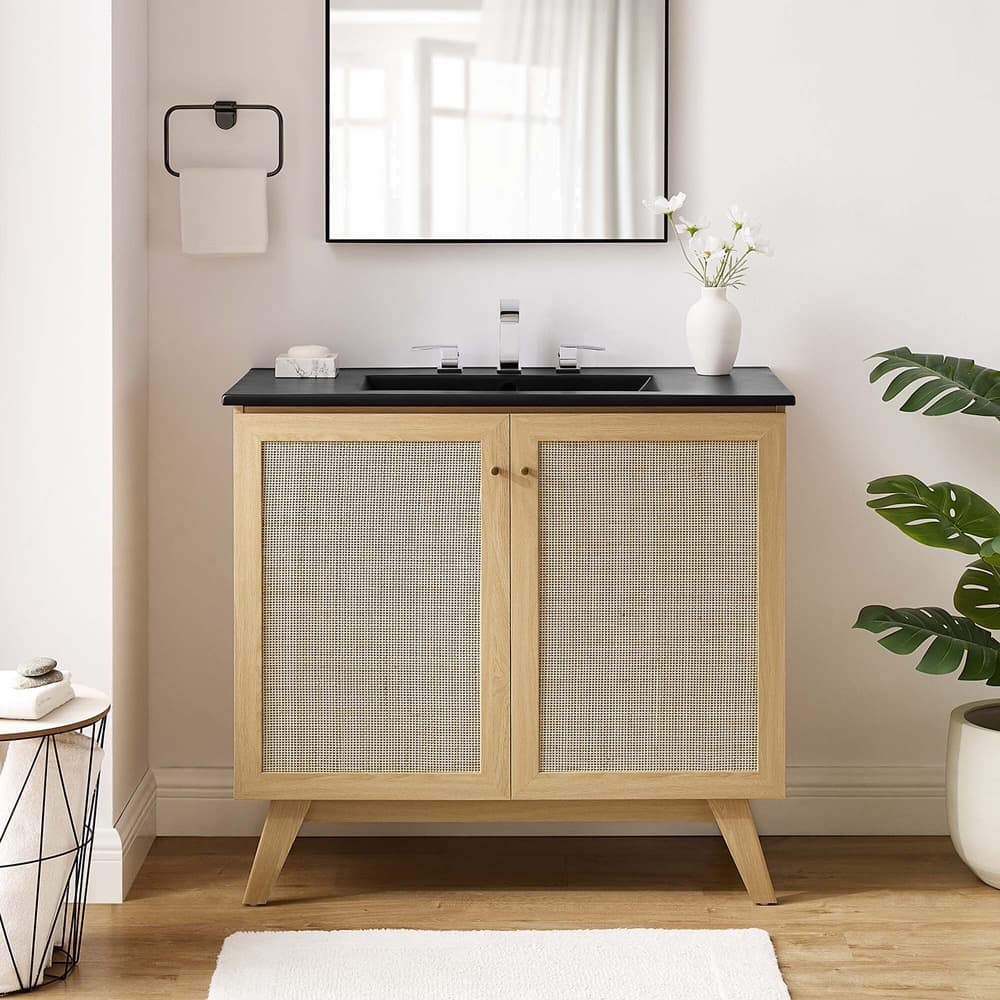 Soma 36" Bathroom Vanity in Oak Black by Modway - Image 15