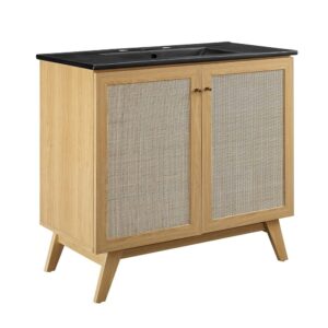 Soma 36" Bathroom Vanity in Oak Black by Modway