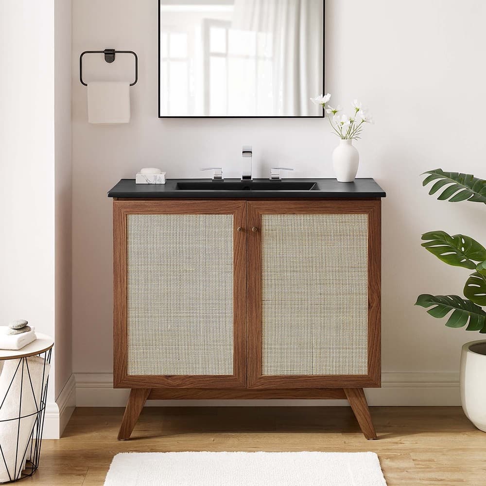 Soma 36" Bathroom Vanity in Walnut Black by Modway - Image 15
