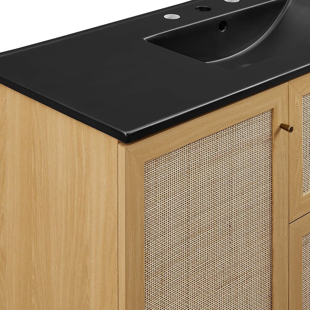 Soma 48" Single Sink Bathroom Vanity in Oak Black by Modway - Image 14