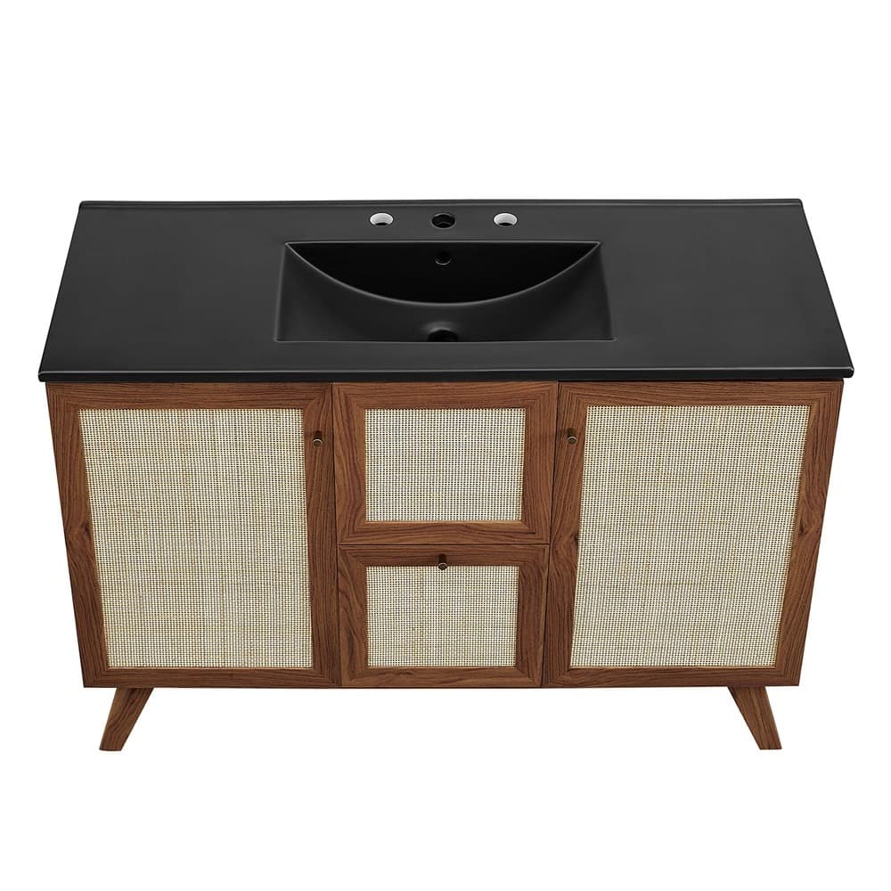Soma 48" Single Sink Bathroom Vanity in Walnut Black by Modway - Image 12