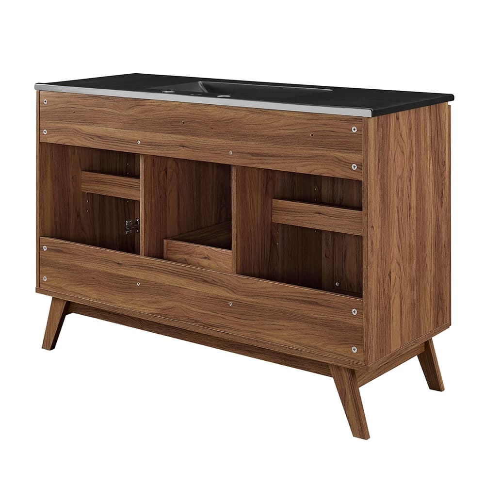 Soma 48" Single Sink Bathroom Vanity in Walnut Black by Modway - Image 5