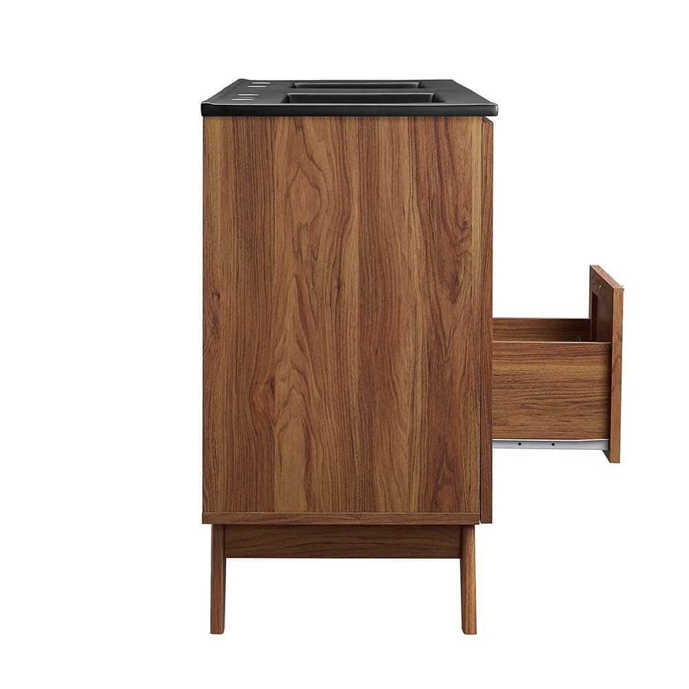 Soma 48" Double Sink Bathroom Vanity in Walnut Black by Modway - Image 13
