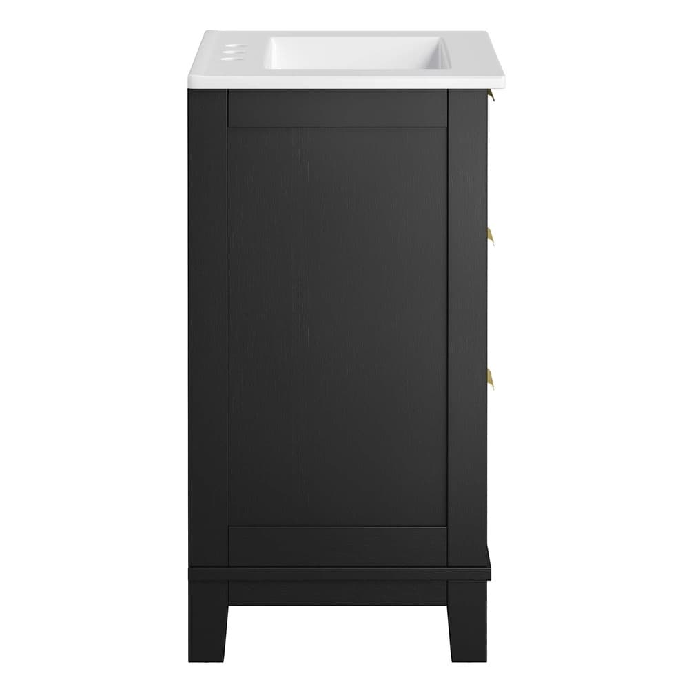 Dixie 24" Solid Wood Bathroom Vanity in Black White by Modway - Image 4
