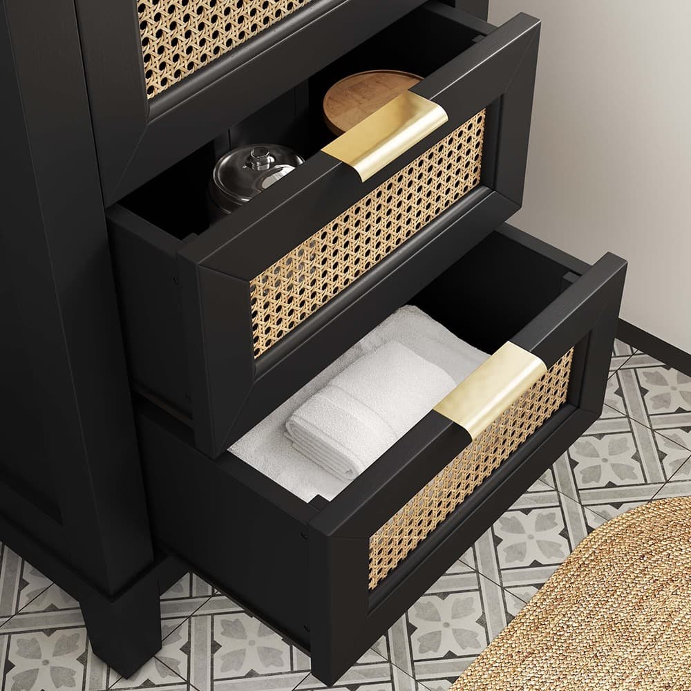 Dixie 24" Solid Wood Bathroom Vanity Cabinet in Black Black by Modway - Image 11