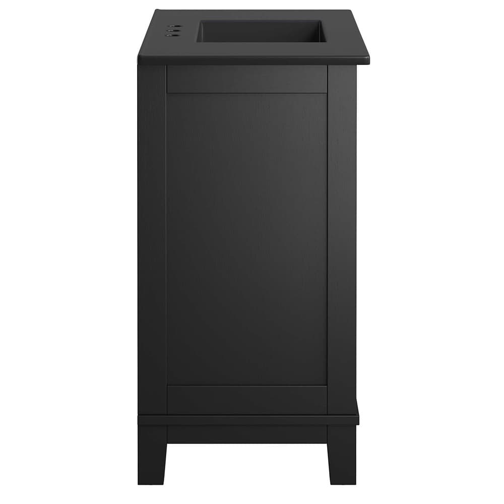 Dixie 36" Solid Wood Bathroom Vanity Cabinet in Black Black by Modway - Image 4