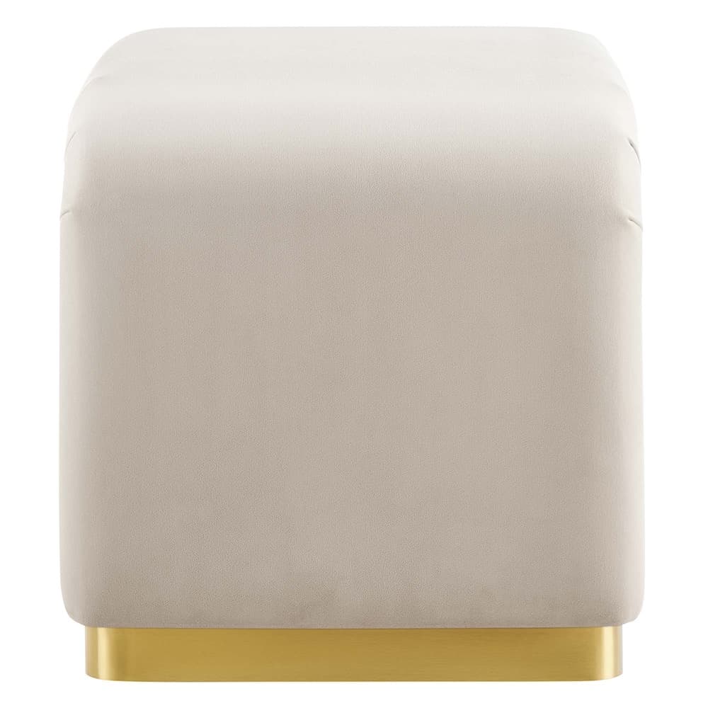 Koda Performance Velvet Waterfall Stool in Brass Almond by Modway - Image 4