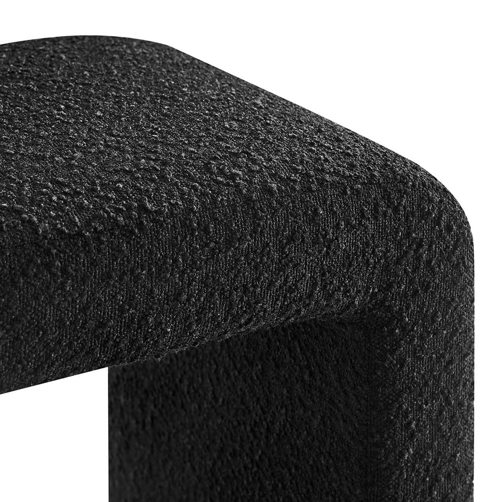 Simba Boucle Fabric Waterfall Stool in Black by Modway - Image 7
