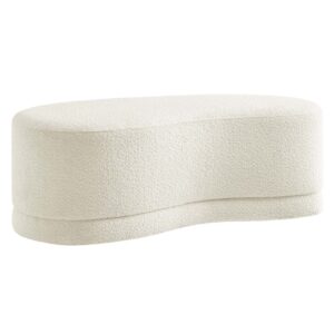 Nimbus 48" Upholstered Ottoman Bench in Cream by Modway