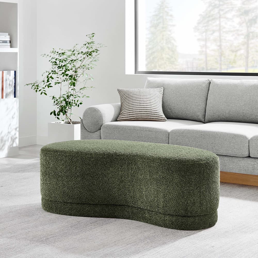 Nimbus 48" Upholstered Ottoman Bench in Sage by Modway - Image 11
