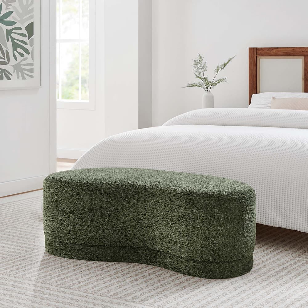 Nimbus 48" Upholstered Ottoman Bench in Sage by Modway - Image 10