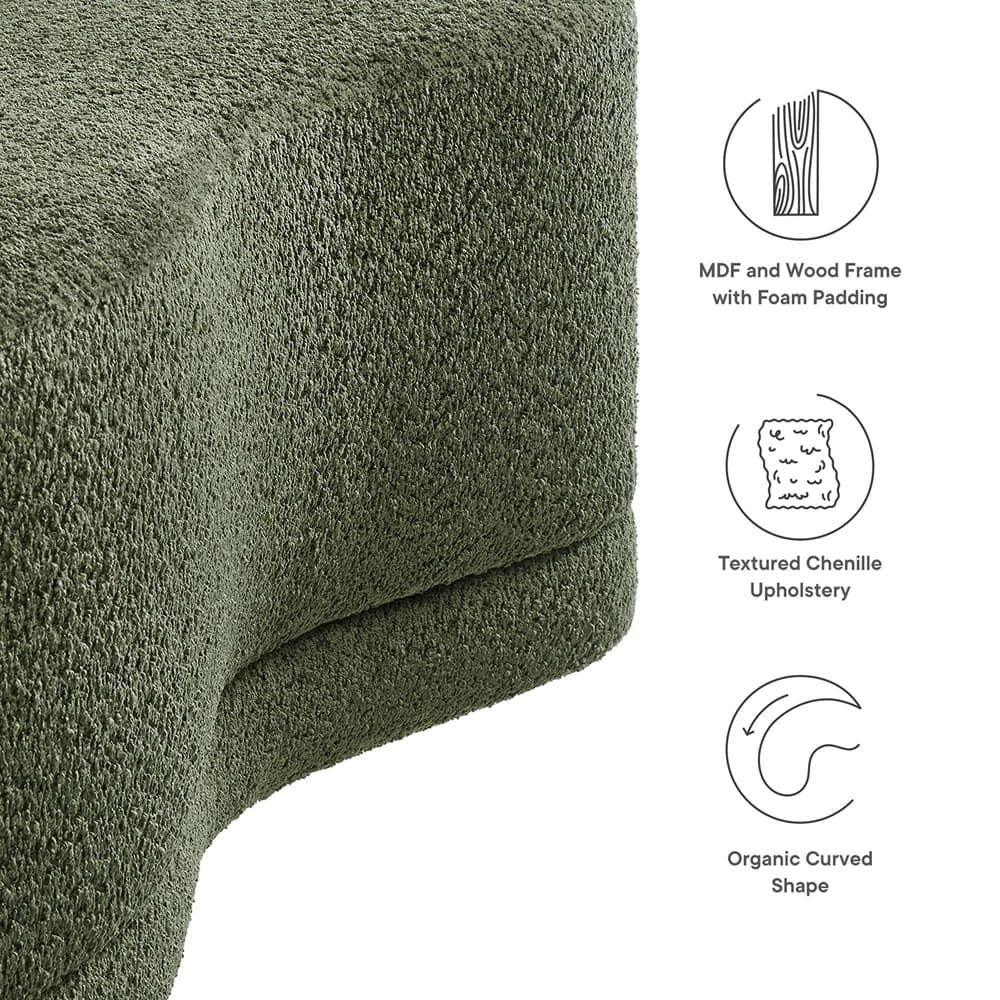 Nimbus 48" Upholstered Ottoman Bench in Sage by Modway - Image 2