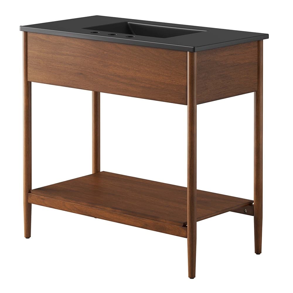 Zaire 36" Bathroom Vanity in Walnut Black by Modway - Image 5