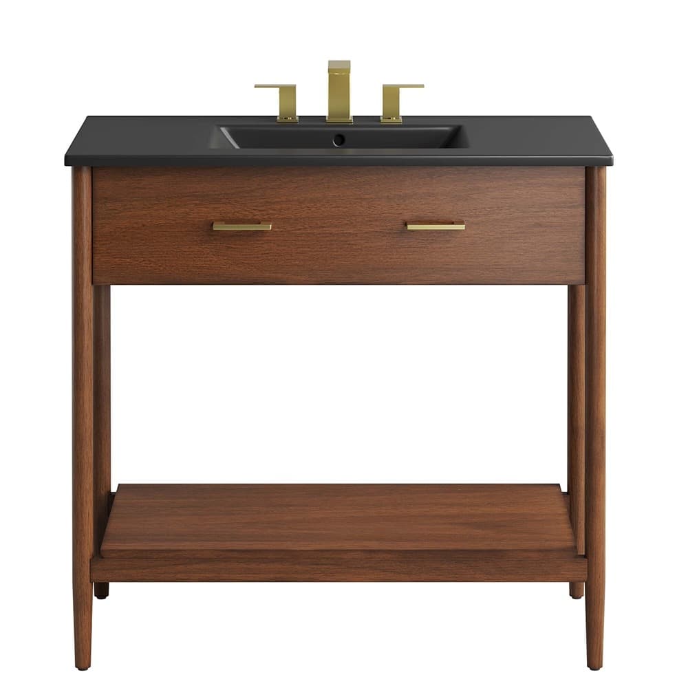 Zaire 36" Bathroom Vanity in Walnut Black by Modway - Image 6