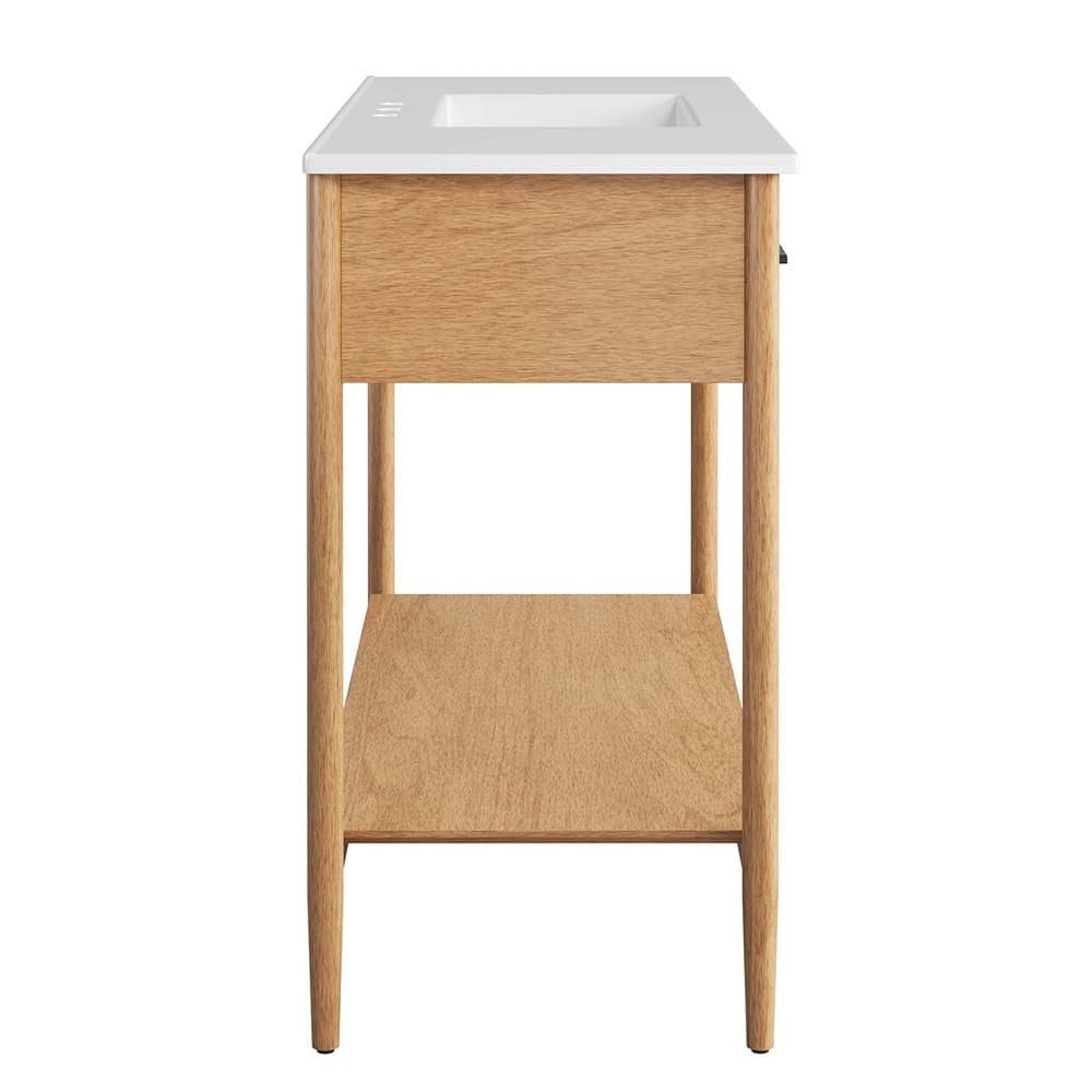 Zaire 48" Single Sink Bathroom Vanity in Natural White by Modway - Image 4
