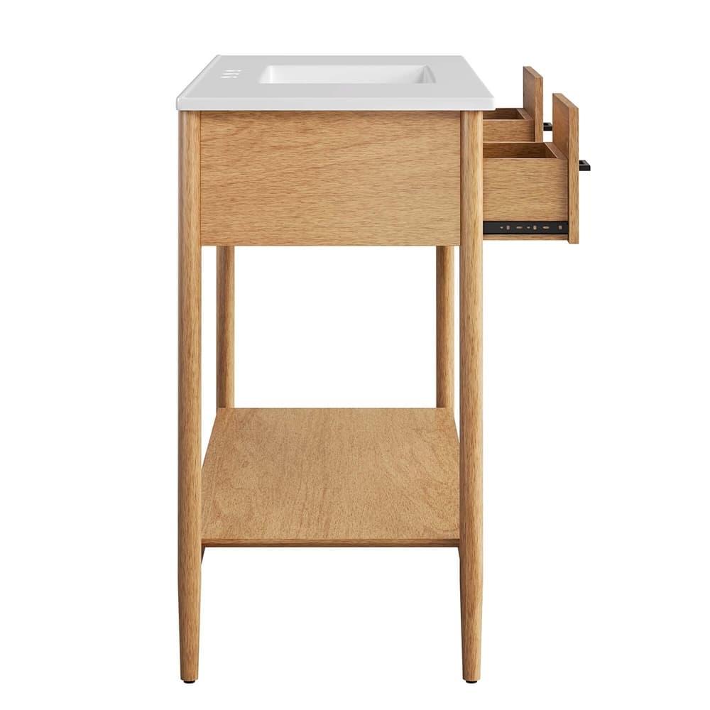 Zaire 48" Single Sink Bathroom Vanity in Natural White by Modway - Image 7