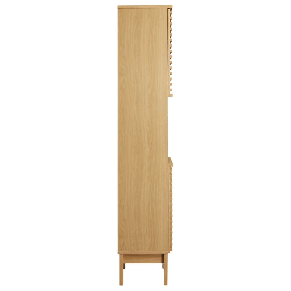 Render Tall Narrow Bathroom Storage Cabinet in Oak by Modway - Image 4