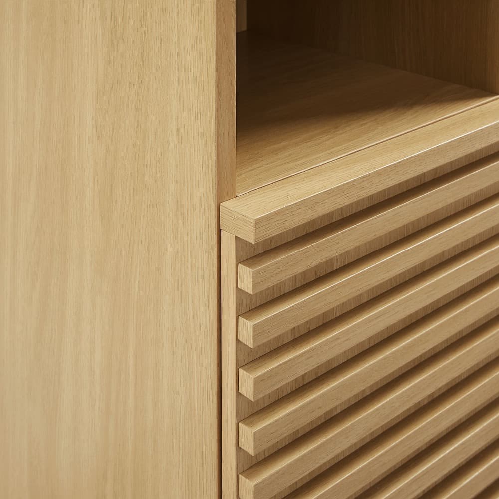 Render Tall Narrow Bathroom Storage Cabinet in Oak by Modway - Image 7