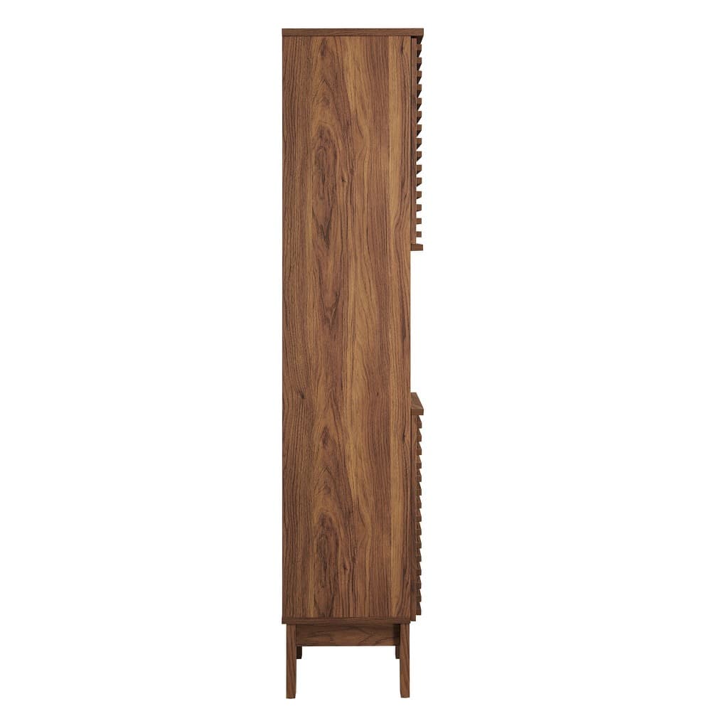 Render Tall Narrow Bathroom Storage Cabinet in Walnut by Modway - Image 4