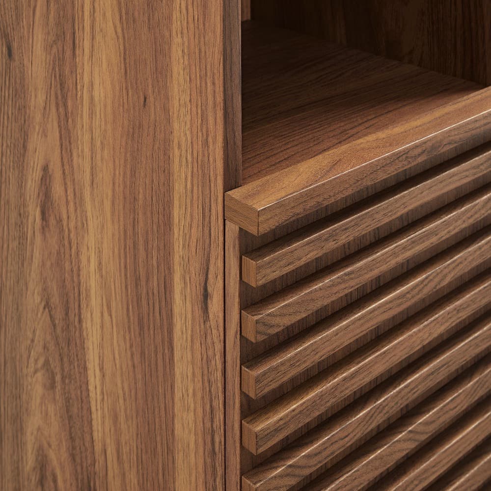 Render Tall Narrow Bathroom Storage Cabinet in Walnut by Modway - Image 7