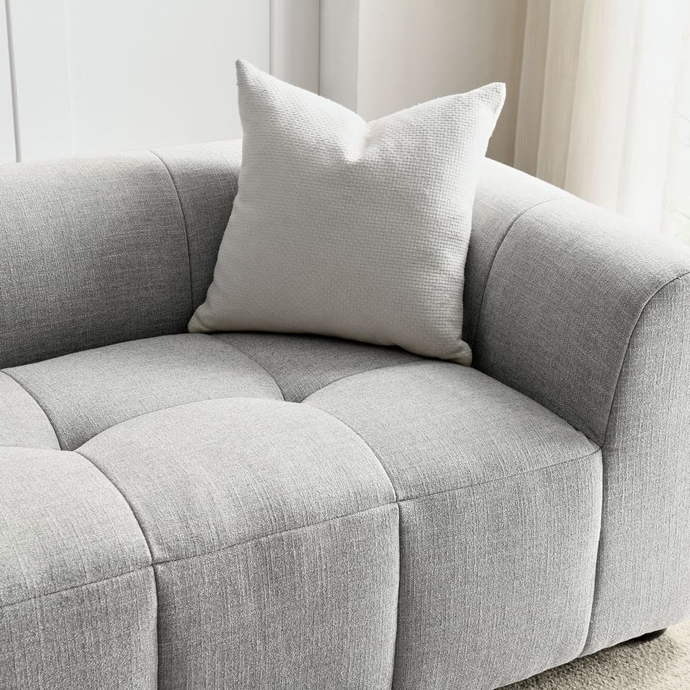 Liana Upholstered Fabric Sofa in Pewter by Modway - Image 9