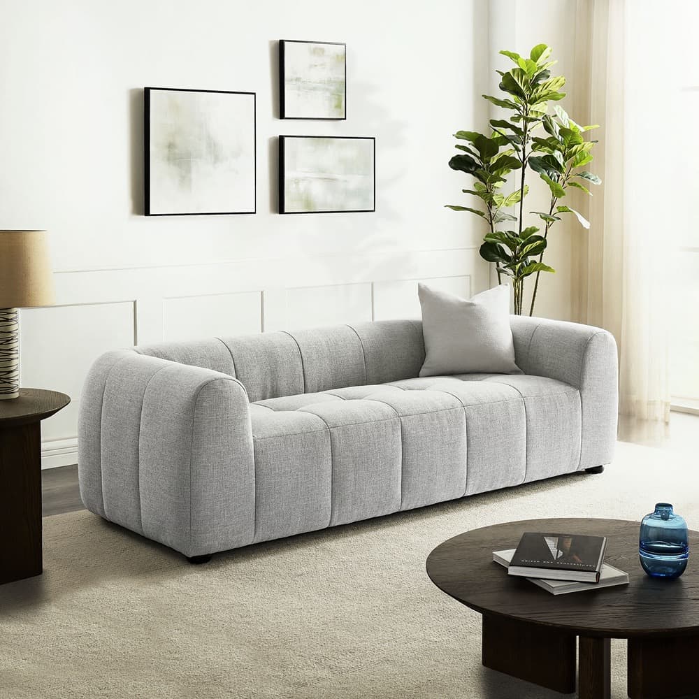 Liana Upholstered Fabric Sofa in Pewter by Modway - Image 8