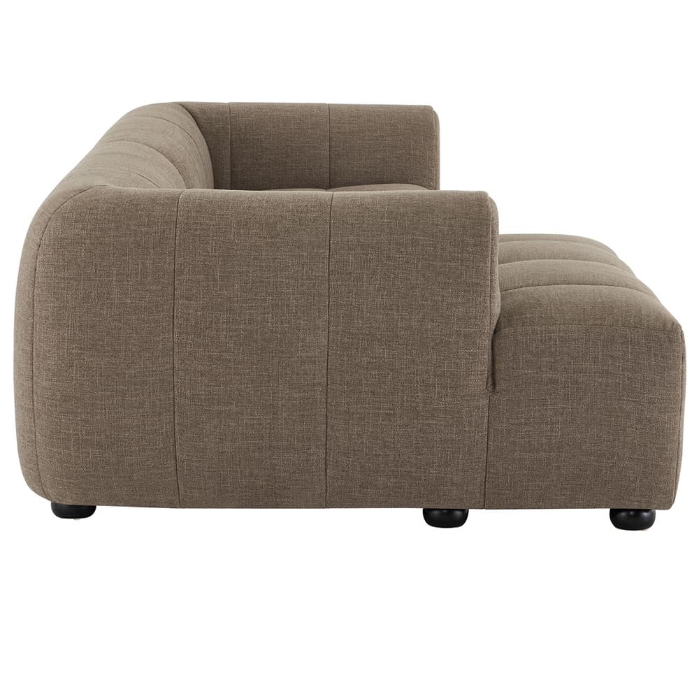 Liana Left-Facing Upholstered Fabric Modular Sofa with Chaise in Mocha by Modway - Image 4