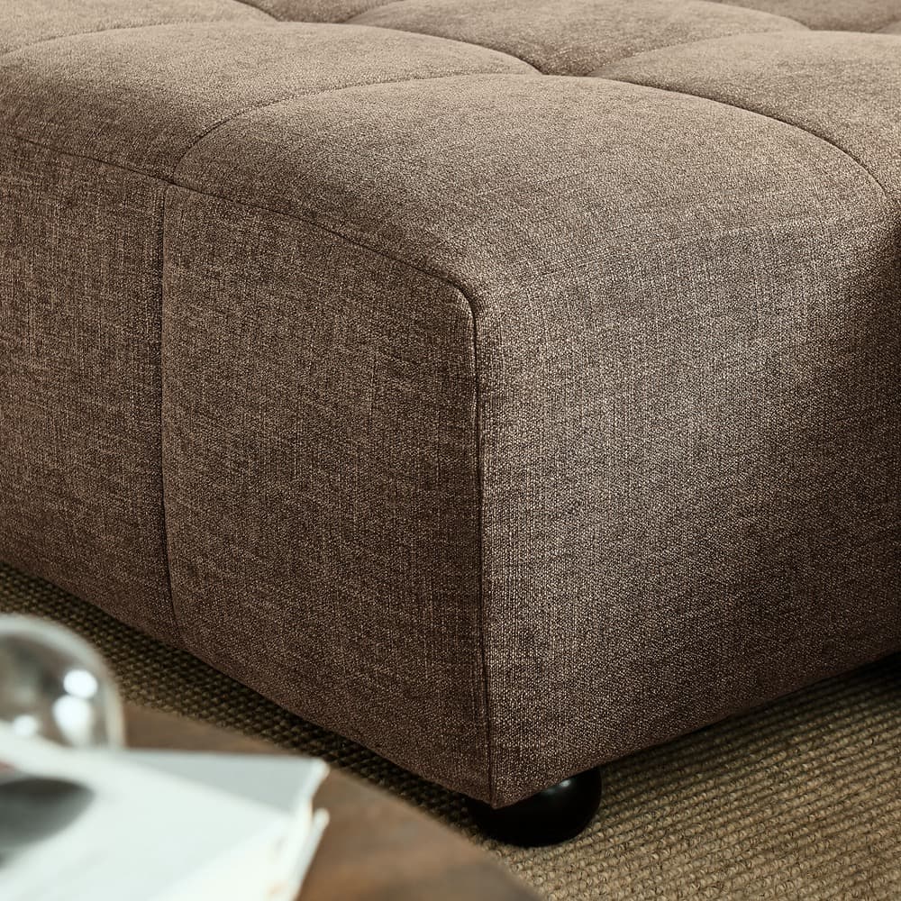 Liana Left-Facing Upholstered Fabric Modular Sofa with Chaise in Mocha by Modway - Image 8