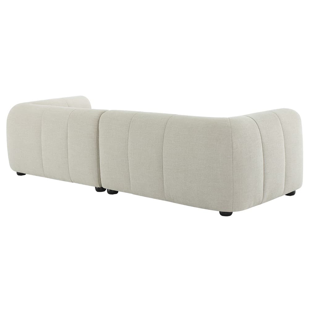 Liana Right-Facing Upholstered Fabric Modular Sofa with Chaise in Linen by Modway - Image 5