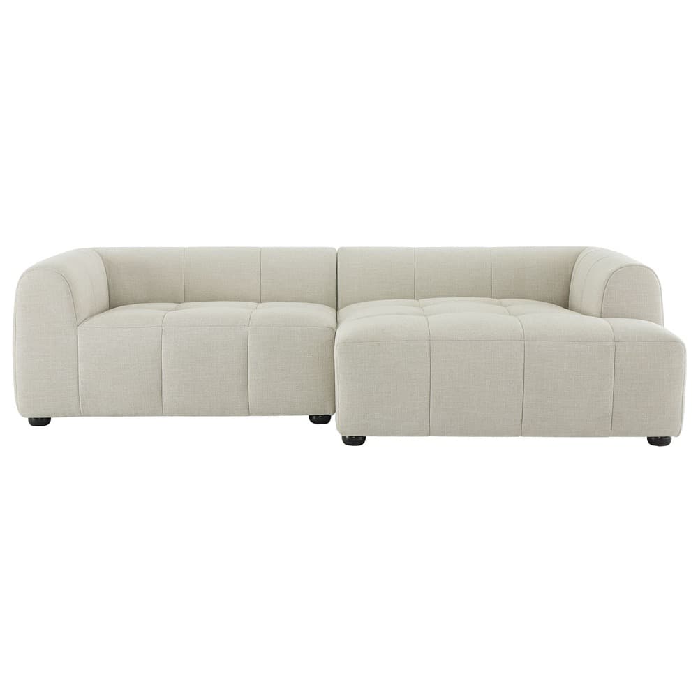 Liana Right-Facing Upholstered Fabric Modular Sofa with Chaise in Linen by Modway - Image 6