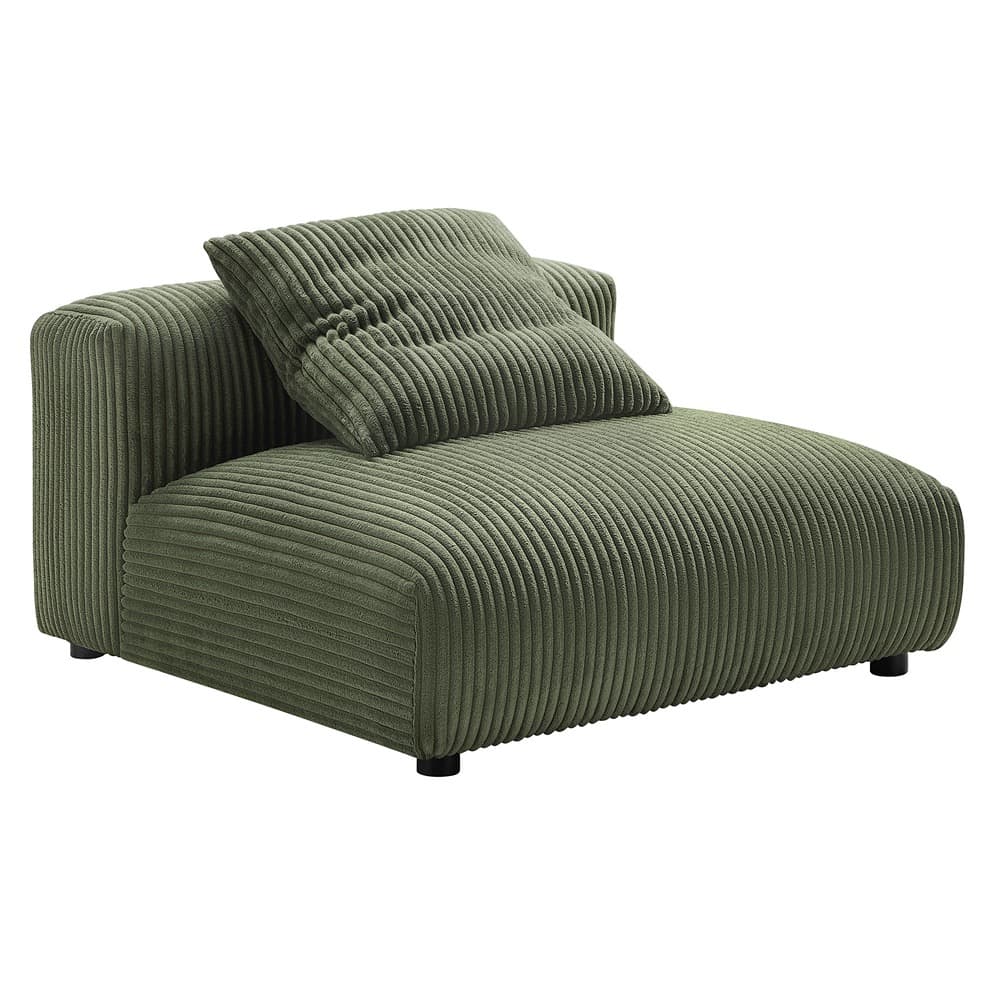 Solace 3-Piece Modular Corduroy Upholstered Sofa in Fern by Modway - Image 3