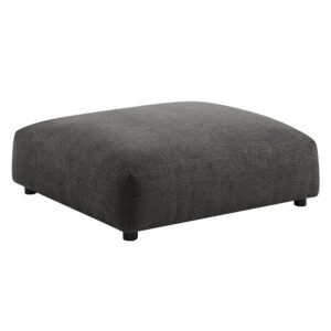 Solace Modular Upholstered Fabric Ottoman in Charcoal by Modway