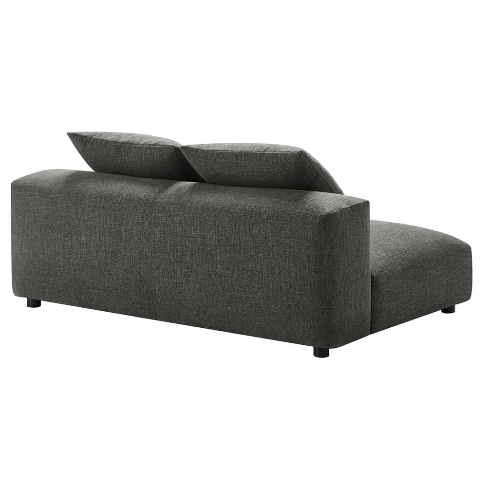 Solace Modular Upholstered Fabric Armless Loveseat in Charcoal by Modway - Image 5
