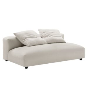 Solace Modular Upholstered Fabric Armless Loveseat in Salt by Modway