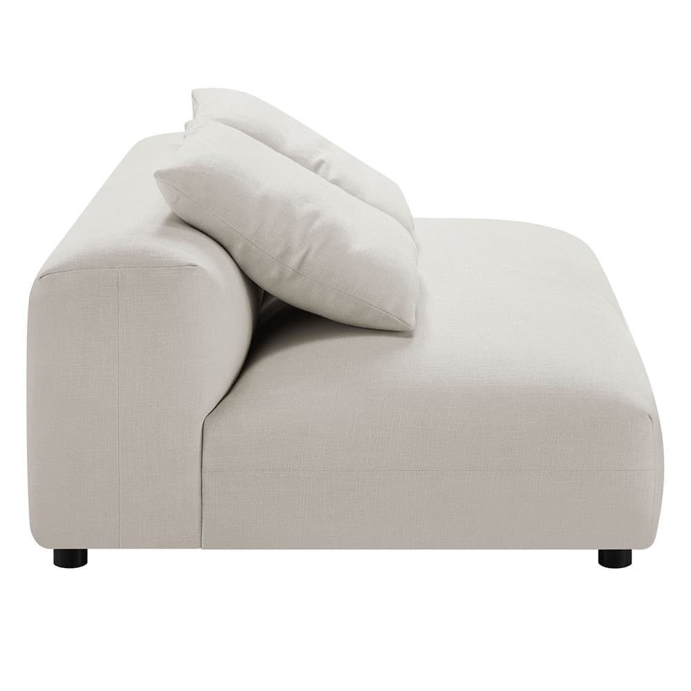 Solace Modular Upholstered Fabric Armless Loveseat in Salt by Modway - Image 4