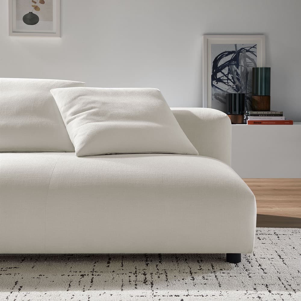 Solace Modular Upholstered Fabric Armless Loveseat in Salt by Modway - Image 9