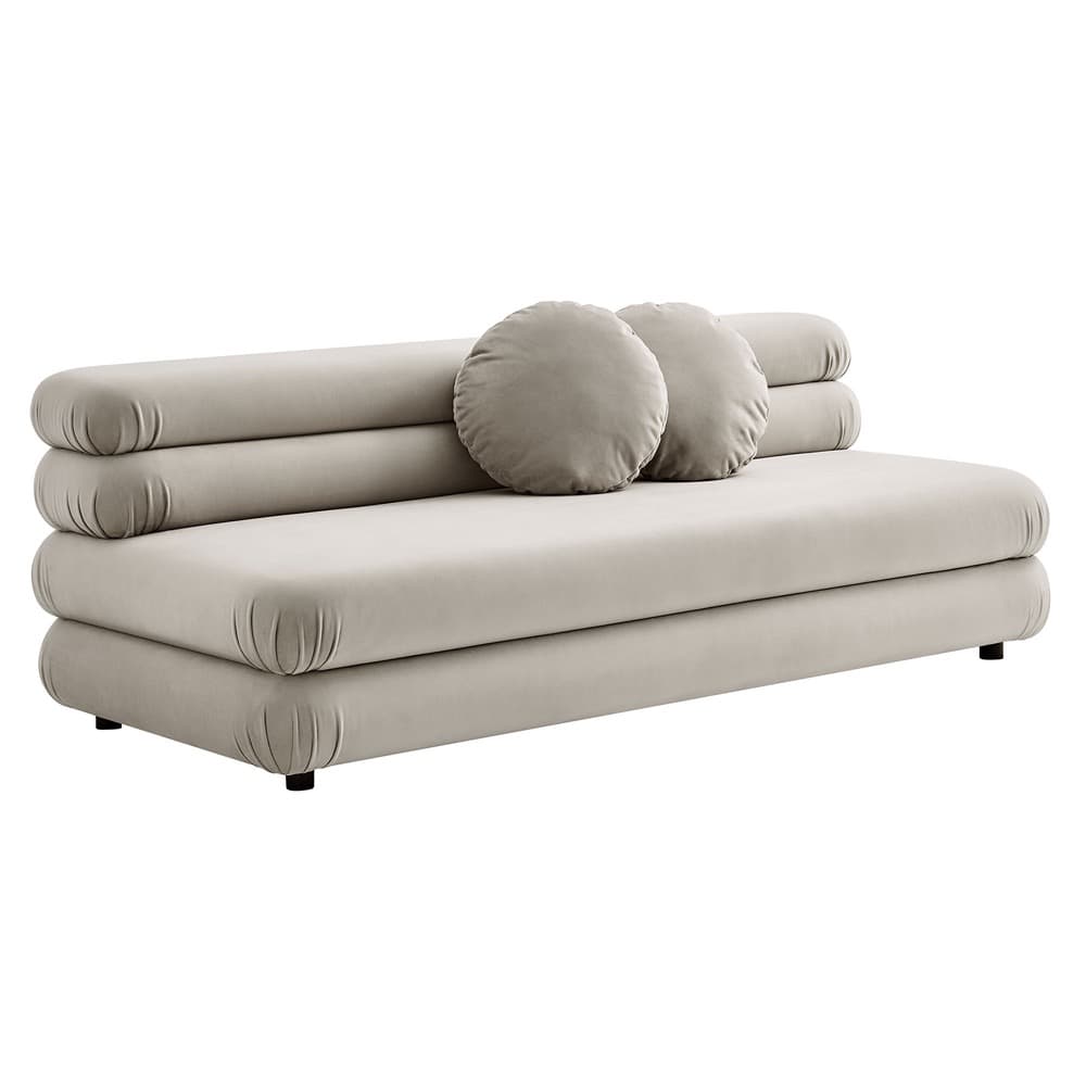 Jubilee Modular Performance Velvet Armless Loveseat in Almond by Modway