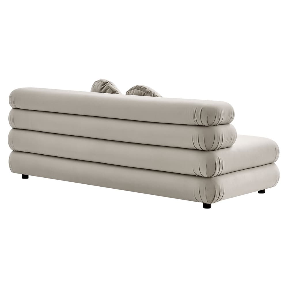 Jubilee Modular Performance Velvet Armless Loveseat in Almond by Modway - Image 5