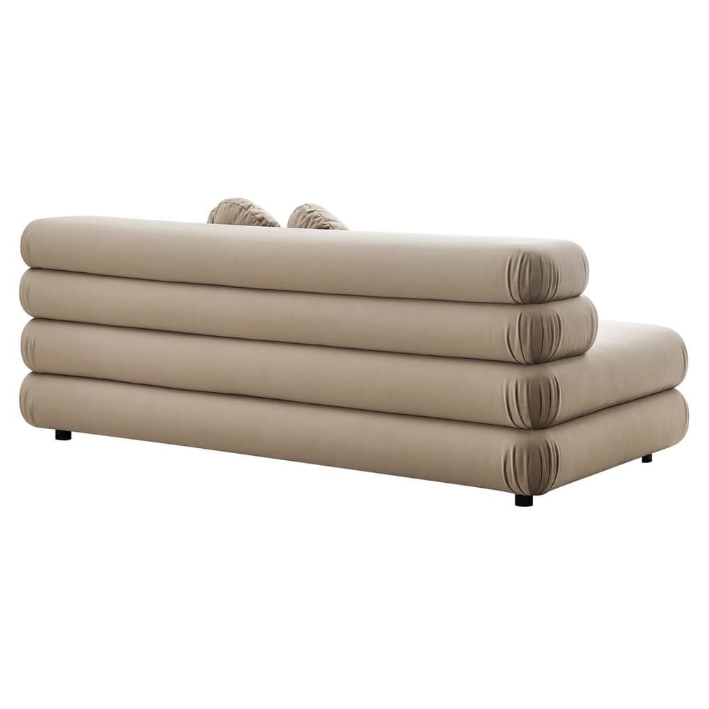 Jubilee Modular Performance Velvet Armless Loveseat in Taupe by Modway - Image 5