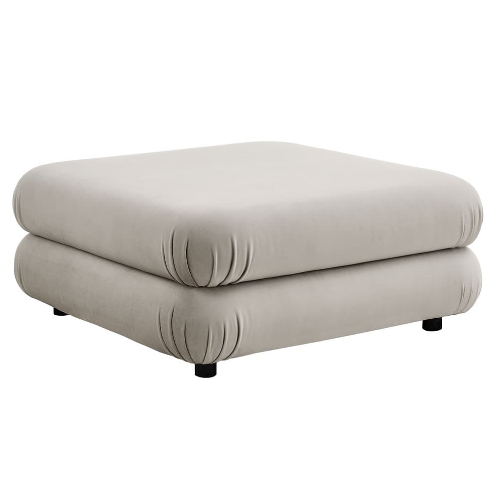 Jubilee Modular Performance Velvet Ottoman in Almond by Modway