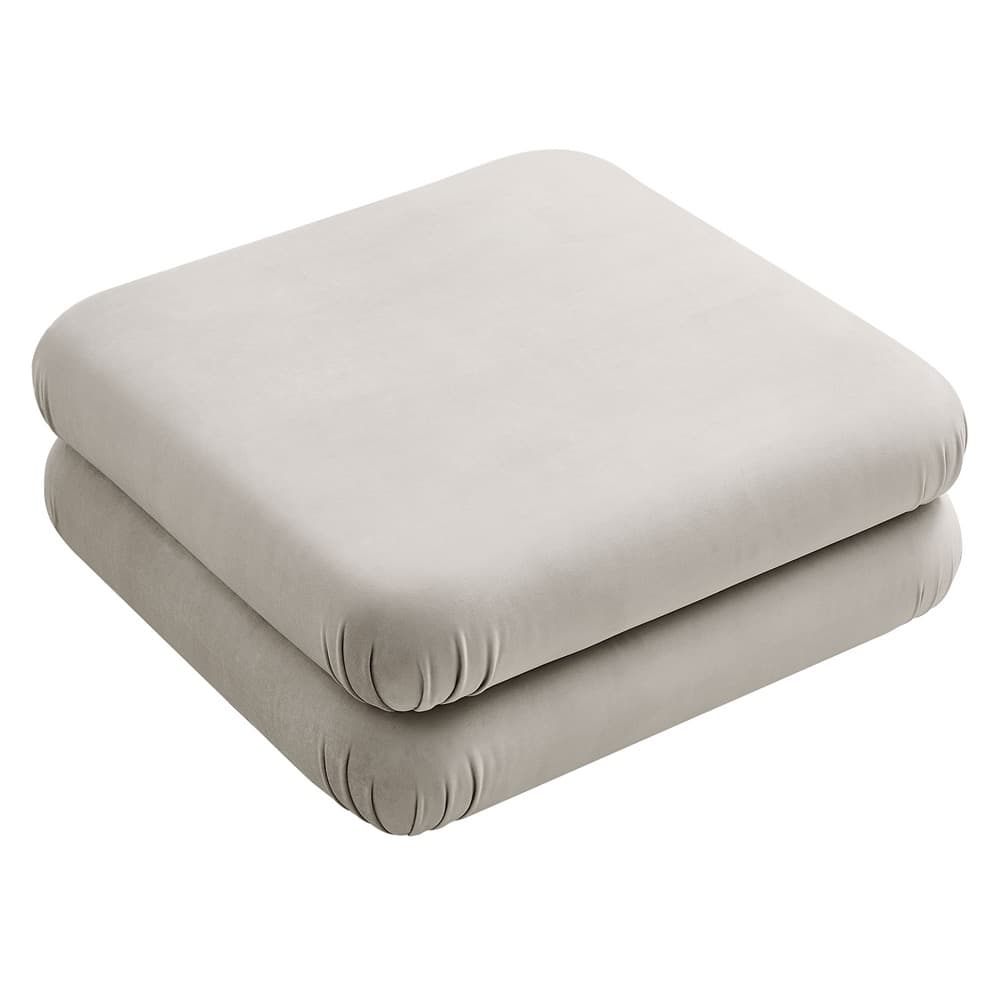 Jubilee Modular Performance Velvet Ottoman in Almond by Modway - Image 5