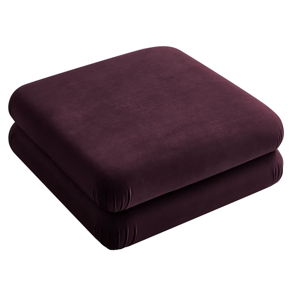 Jubilee Modular Performance Velvet Ottoman in Mulberry by Modway - Image 5