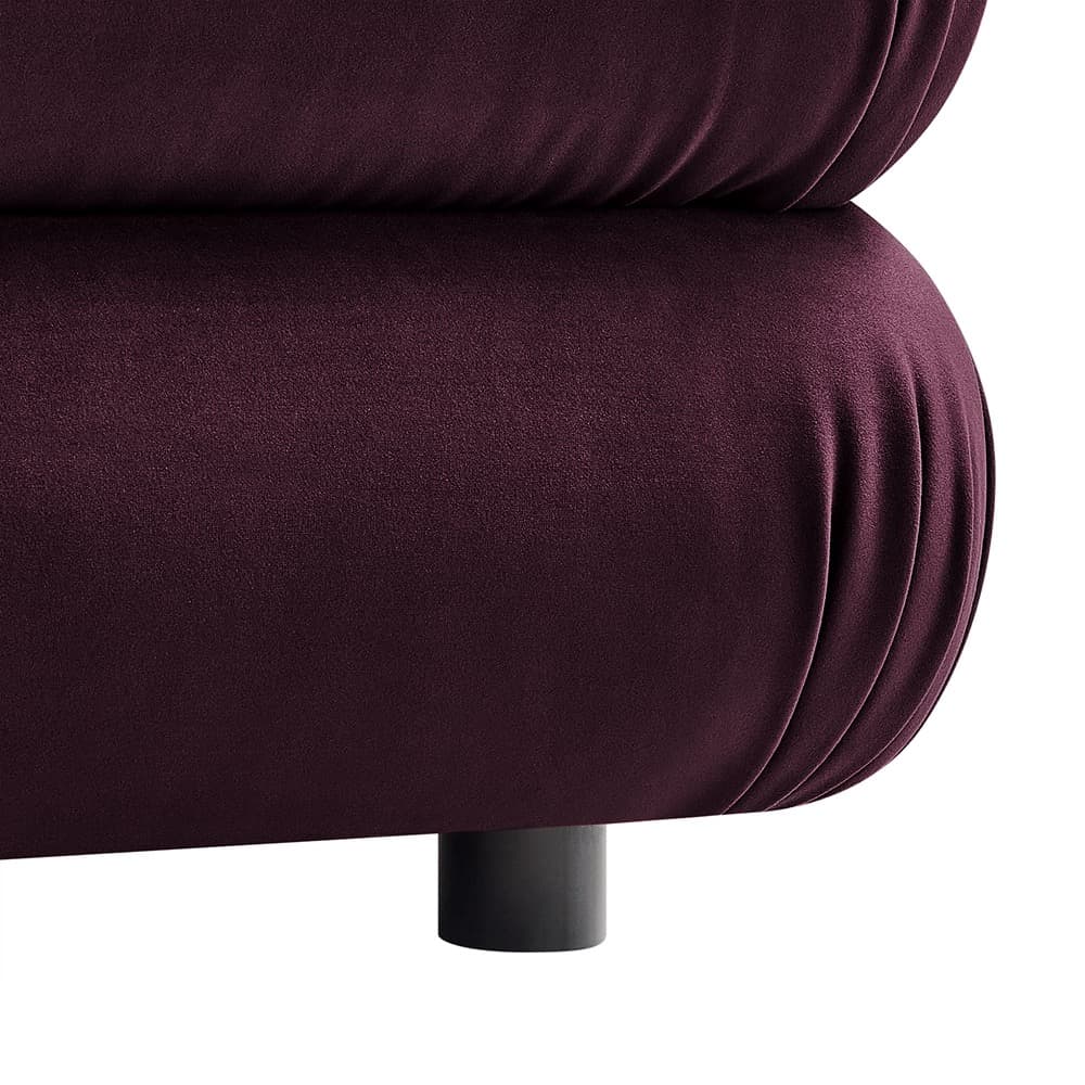 Jubilee Modular Performance Velvet Ottoman in Mulberry by Modway - Image 6